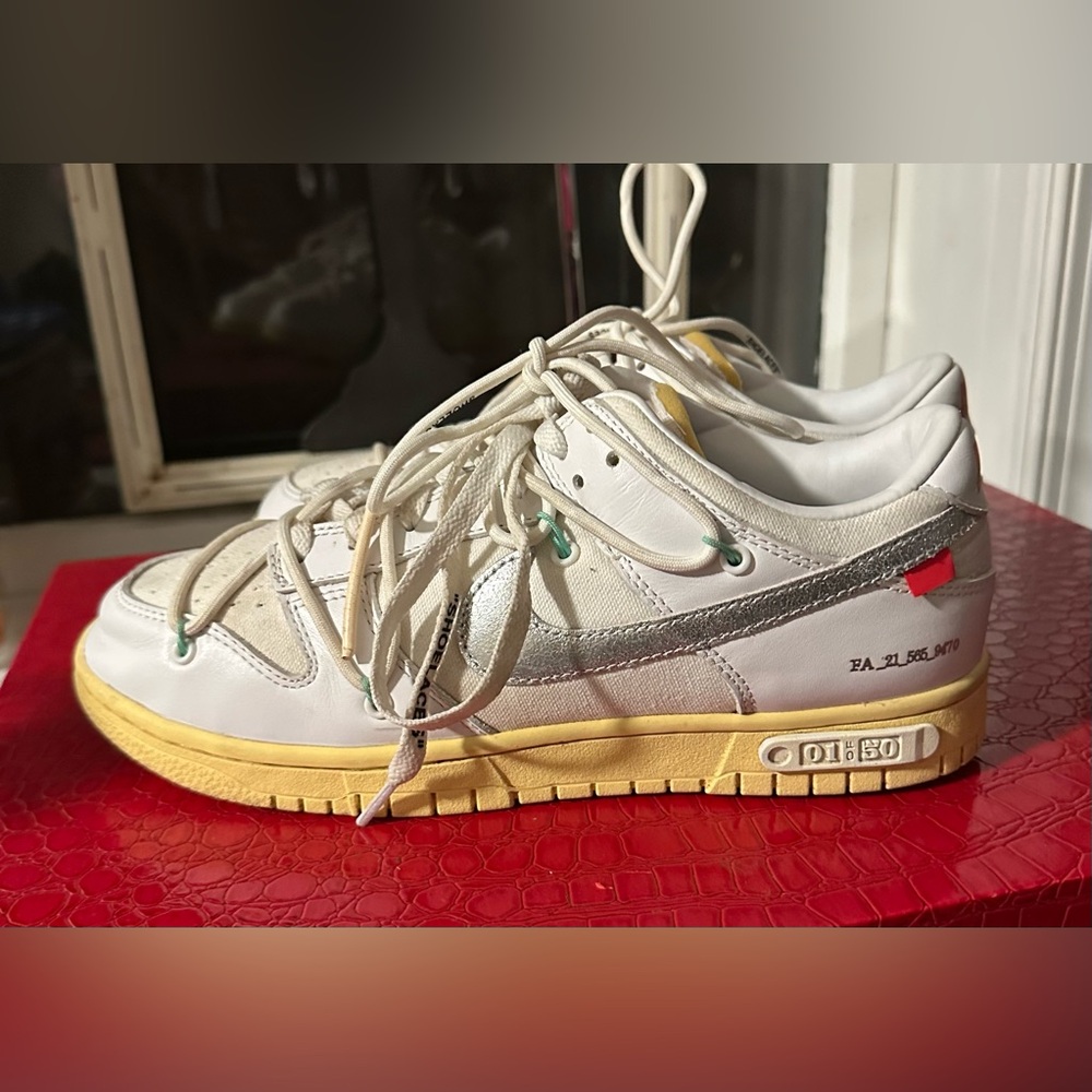Nike Off-White Low Dunk 01 out of 50 white sneakers - Picture 5 of 13